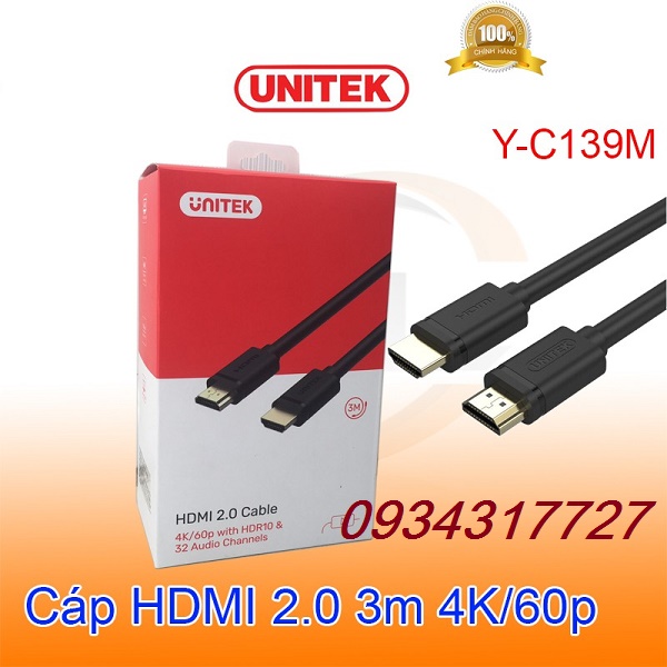 Cáp HDMI Unitek chính hãng